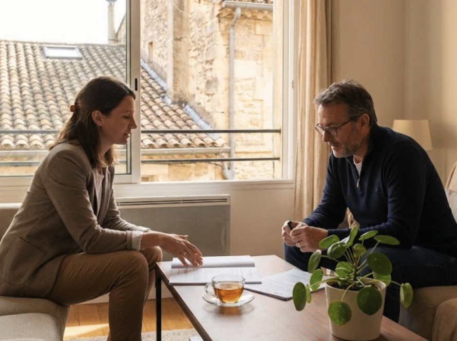 Carte vitale et ordonnance pour soins infirmiers à Aix-en-Provence.