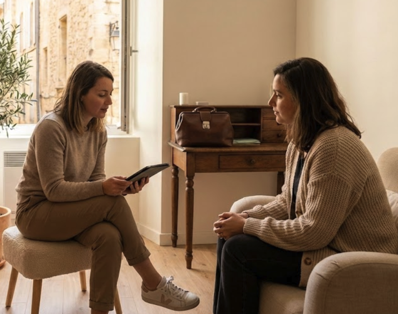 Soin infirmier technique réalisé au cabinet à Aix-en-Provence.